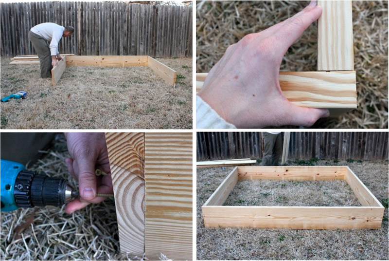 Faire un cadre de bac à sable