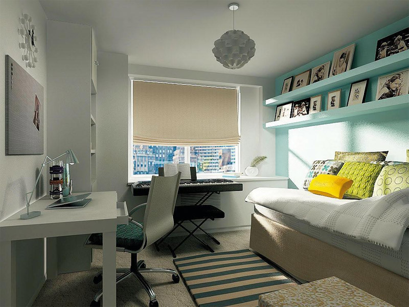 Chambre d'enfant turquoise
