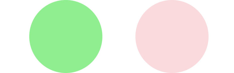 svetlo zelenui i bledno rozovui