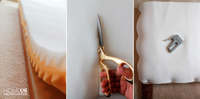 Fixation en mousse et tissu