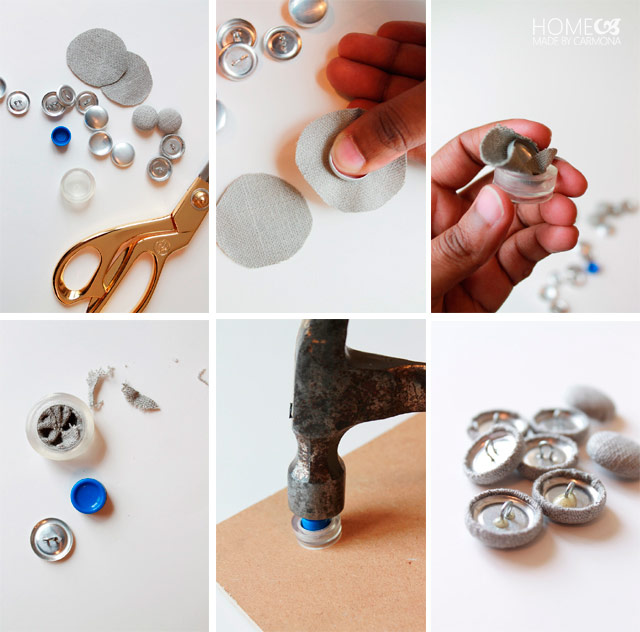 Préparation des boutons