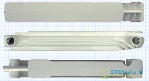 Section de radiateur à injection