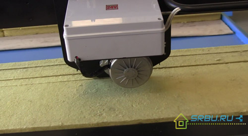 Coupe de laine de roche